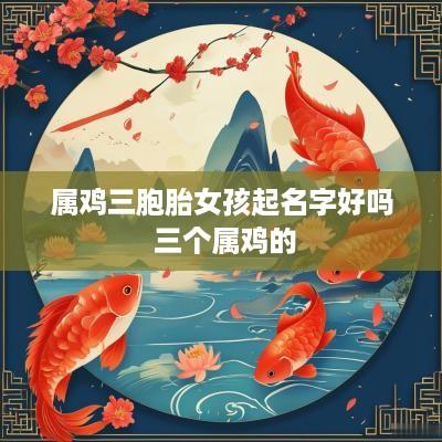 属鸡三胞胎女孩起名字好吗 三个属鸡的
