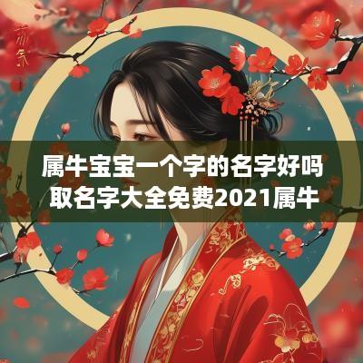 属牛宝宝一个字的名字好吗 取名字大全免费2025属牛的男孩子一个字
