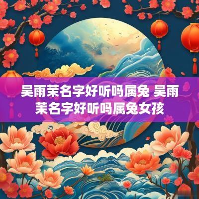 吴雨茉名字好听吗属兔 吴雨茉名字好听吗属兔女孩