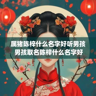 属猪陈梓什么名字好听男孩 男孩取名陈梓什么名字好