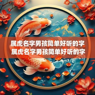 属虎名字男孩简单好听的字 属虎名字男孩简单好听的字母