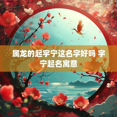 属龙的起宇宁这名字好吗 宇宁起名寓意