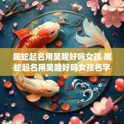 属蛇起名用昊隆好吗女孩 属蛇起名用昊隆好吗女孩名字