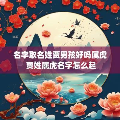 名字取名姓贾男孩好吗属虎 贾姓属虎名字怎么起