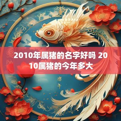 2010年属猪的名字好吗 2010属猪的今年多大 2010年属猪的名字好吗 2010属猪的今年多大