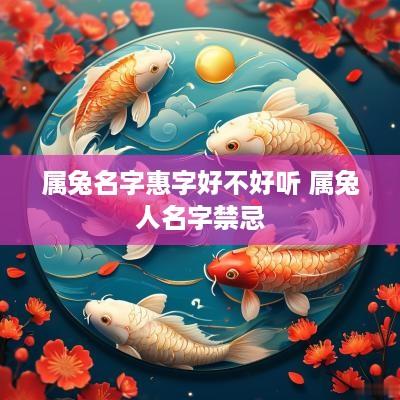 属兔名字惠字好不好听 属兔人名字禁忌