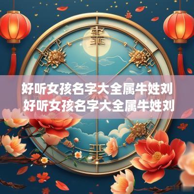 好听女孩名字大全属牛姓刘 好听女孩名字大全属牛姓刘怎么取