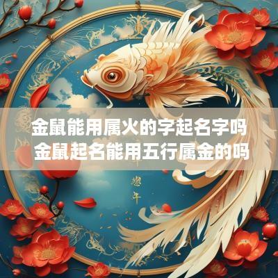 金鼠能用属火的字起名字吗 金鼠起名能用五行属金的吗