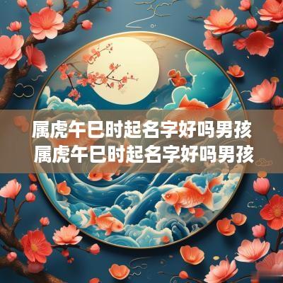 属虎午巳时起名字好吗男孩 属虎午巳时起名字好吗男孩子