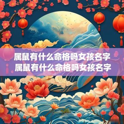 属鼠有什么命格吗女孩名字 属鼠有什么命格吗女孩名字大全