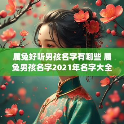 属兔好听男孩名字有哪些 属兔男孩名字2025年名字大全