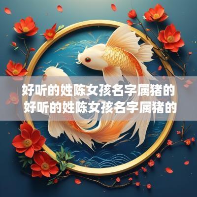 好听的姓陈女孩名字属猪的 好听的姓陈女孩名字属猪的有哪些