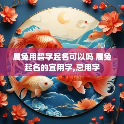 属兔用碧字起名可以吗 属兔起名的宜用字,忌用字