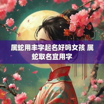 属蛇用丰字起名好吗女孩 属蛇取名宜用字