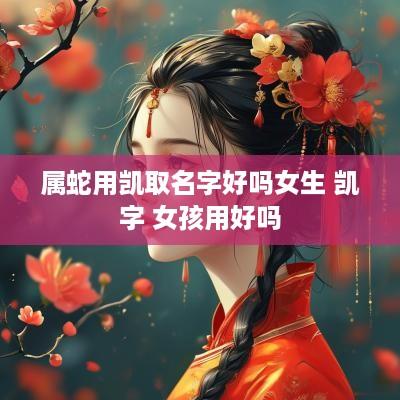 属蛇用凯取名字好吗女生 凯字 女孩用好吗