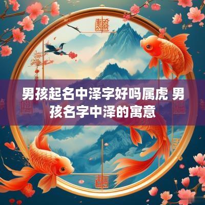 男孩起名中泽字好吗属虎 男孩名字中泽的寓意