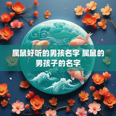属鼠好听的男孩名字 属鼠的男孩子的名字