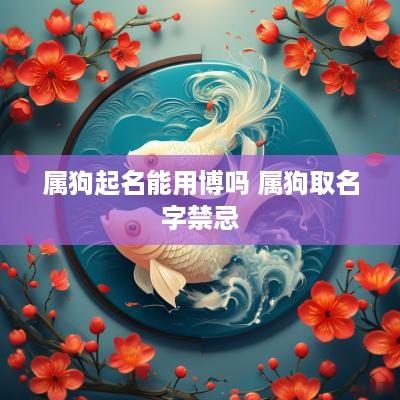 属狗起名能用博吗 属狗取名字禁忌