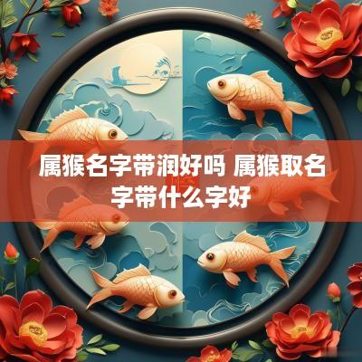 属猴名字带润好吗 属猴取名字带什么字好