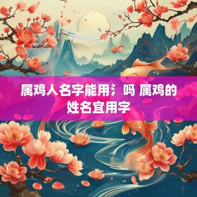 属鸡人名字能用氵吗 属鸡的姓名宜用字