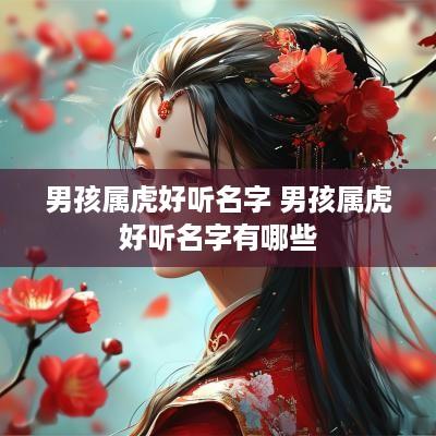 男孩属虎好听名字 男孩属虎好听名字有哪些