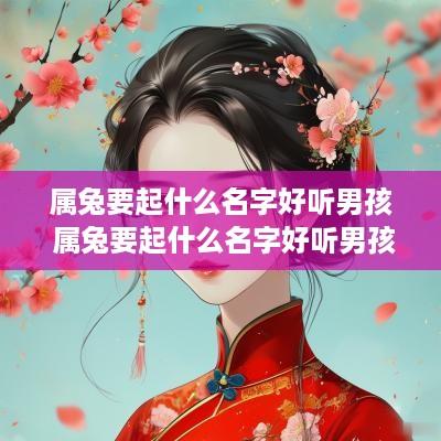 属兔要起什么名字好听男孩 属兔要起什么名字好听男孩子