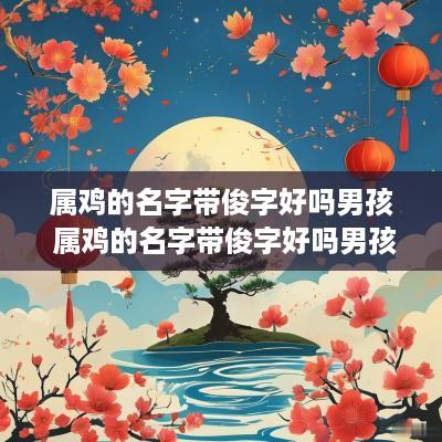 属鸡的名字带俊字好吗男孩 属鸡的名字带俊字好吗男孩子