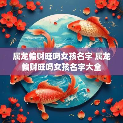 属龙偏财旺吗女孩名字 属龙偏财旺吗女孩名字大全