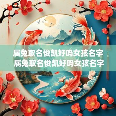 属兔取名俊凯好吗女孩名字 属兔取名俊凯好吗女孩名字大全