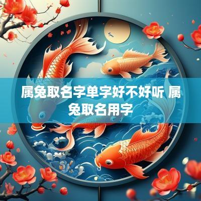 属兔取名字单字好不好听 属兔取名用字