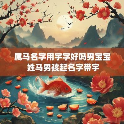 属马名字用宇字好吗男宝宝 姓马男孩起名字带宇