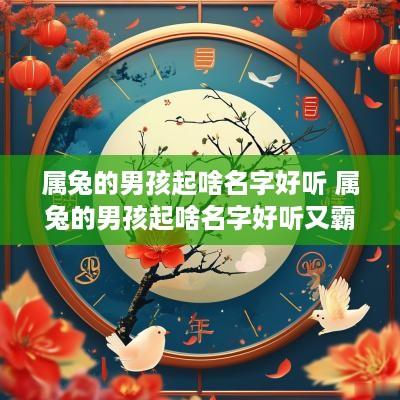 属兔的男孩起啥名字好听 属兔的男孩起啥名字好听又霸气