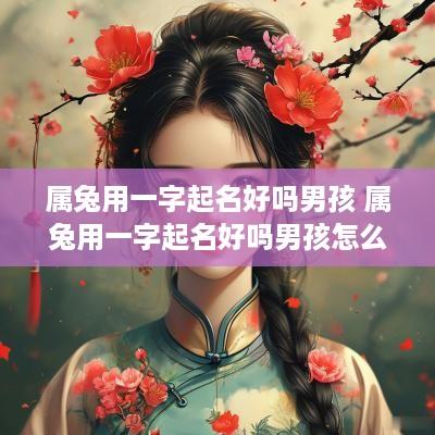 属兔用一字起名好吗男孩 属兔用一字起名好吗男孩怎么取
