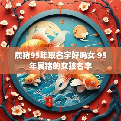 属猪95年取名字好吗女 95年属猪的女孩名字