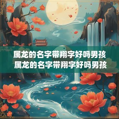 属龙的名字带翔字好吗男孩 属龙的名字带翔字好吗男孩怎么取