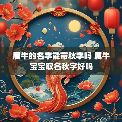 属牛的名字能带秋字吗 属牛宝宝取名秋字好吗