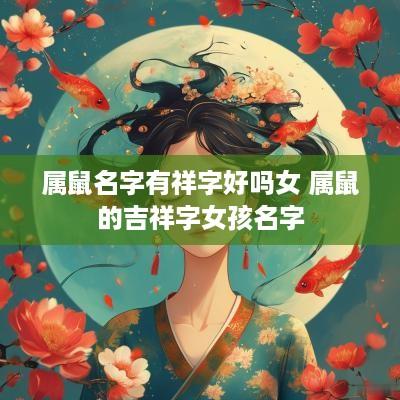 属鼠名字有祥字好吗女 属鼠的吉祥字女孩名字