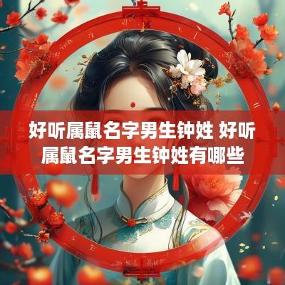 好听属鼠名字男生钟姓 好听属鼠名字男生钟姓有哪些
