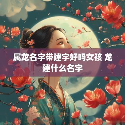 属龙名字带建字好吗女孩 龙建什么名字