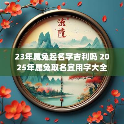 23年属兔起名字吉利吗 2025年属兔取名宜用字大全