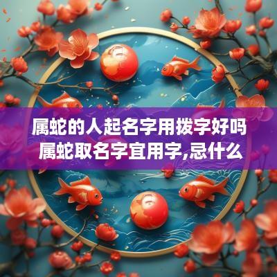 属蛇的人起名字用拨字好吗 属蛇取名字宜用字,忌什么