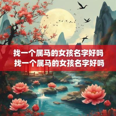 找一个属马的女孩名字好吗 找一个属马的女孩名字好吗
