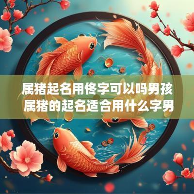 属猪起名用佟字可以吗男孩 属猪的起名适合用什么字男孩