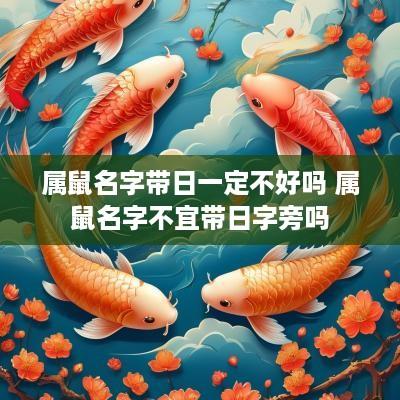 属鼠名字带日一定不好吗 属鼠名字不宜带日字旁吗