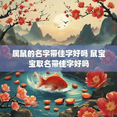 属鼠的名字带佳字好吗 鼠宝宝取名带佳字好吗