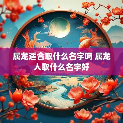 属龙适合取什么名字吗 属龙人取什么名字好