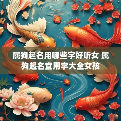 属狗起名用哪些字好听女 属狗起名宜用字大全女孩