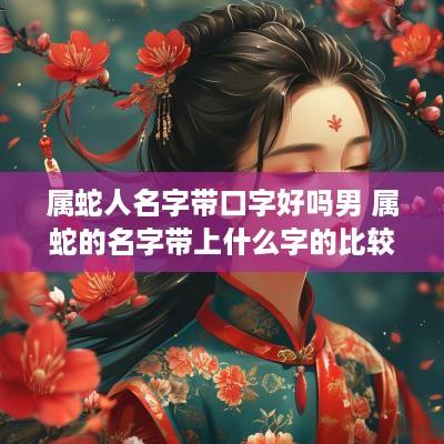 属蛇人名字带口字好吗男 属蛇的名字带上什么字的比较好