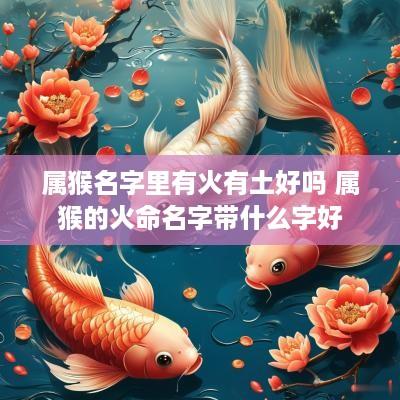 属猴名字里有火有土好吗 属猴的火命名字带什么字好