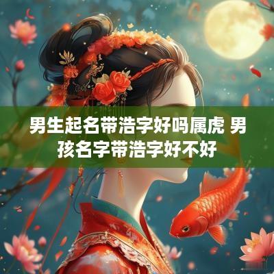 男生起名带浩字好吗属虎 男孩名字带浩字好不好